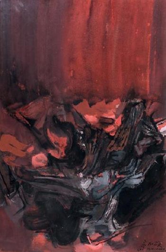 Composition rouge by Chu Teh-Chun