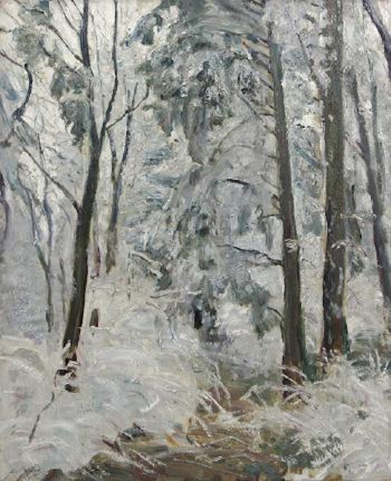 Verschneiter Waldweg by Max Slevogt