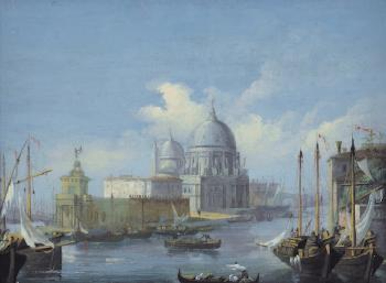 Venezia, veduta del canal Grande con la Basilica della Salute by Giuseppe Bernardino Bison