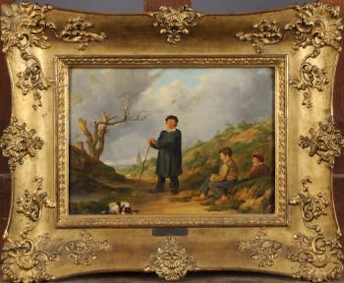 Berger sur le chemin by Thomas Sidney Cooper