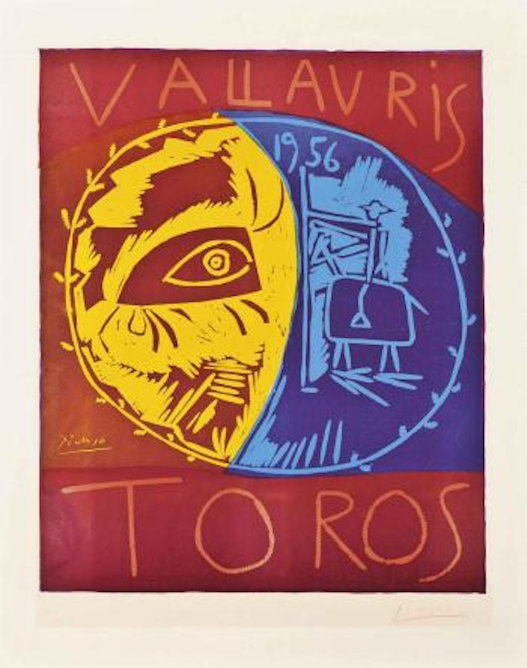 Vallauris 1956 Toros (Bloch 1270; Baer 1043 only state, A (of B) by Pablo Picasso