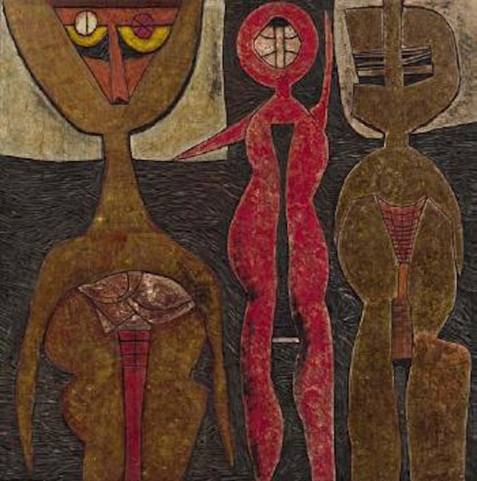 Three figures by Cecil Skotnes