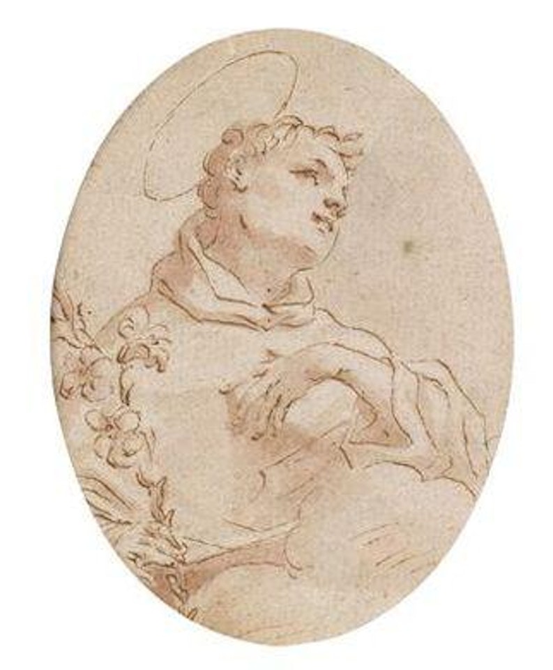 A study of Saint Dominikus by Francesco Guardi