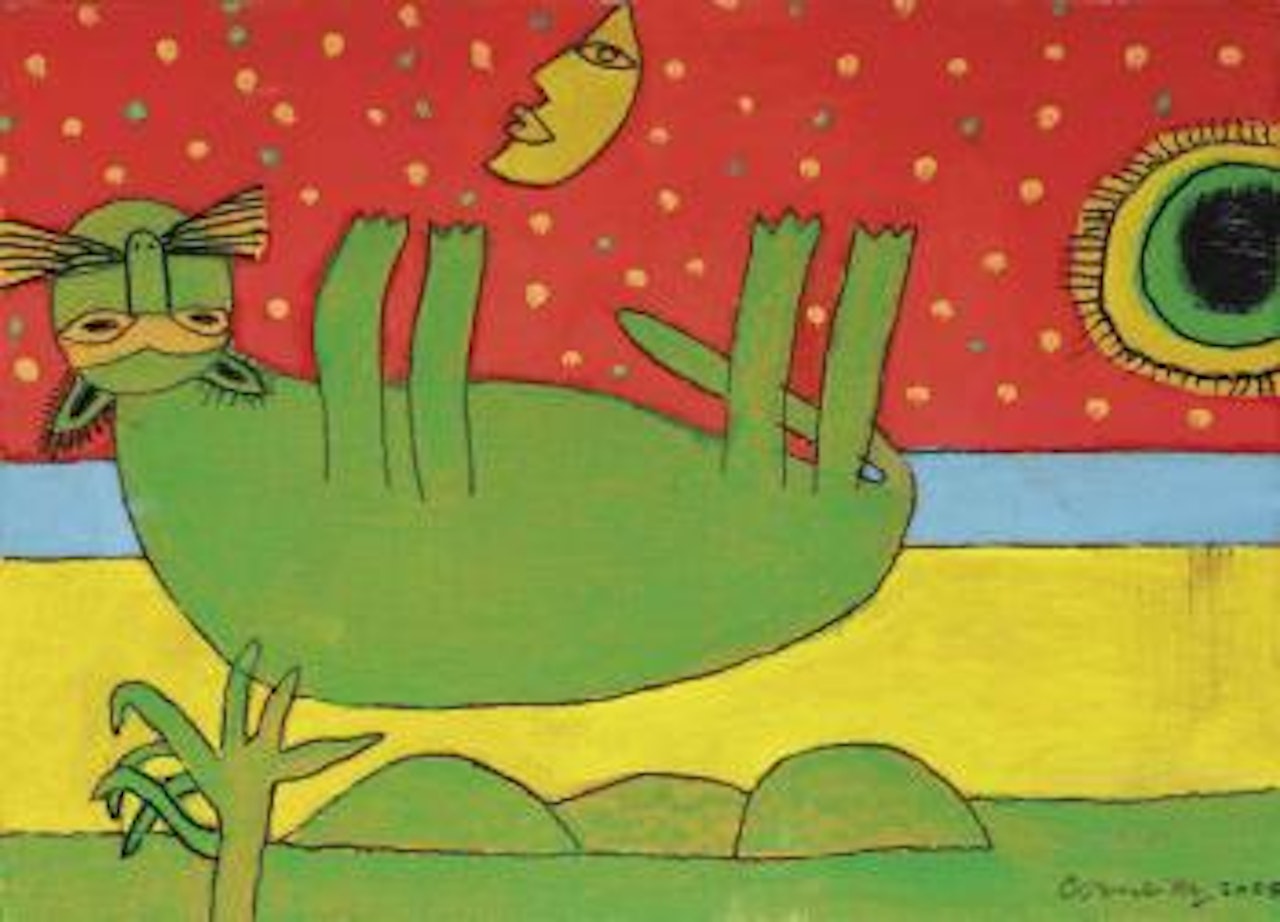 Chat à la lune by Corneille