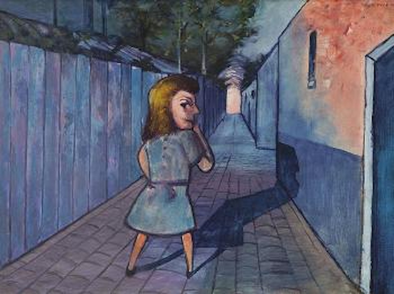 Schoolgirl In A Lane by Charles Blackman