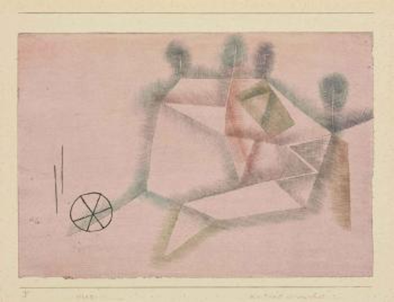 Landschaft mit dem Rad by Paul Klee