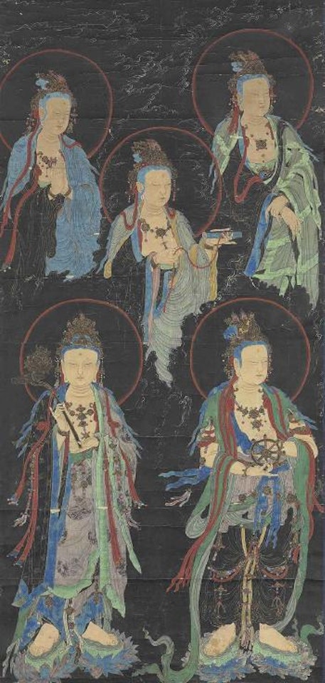 Portrait of Bodhisattvas by Chinese School