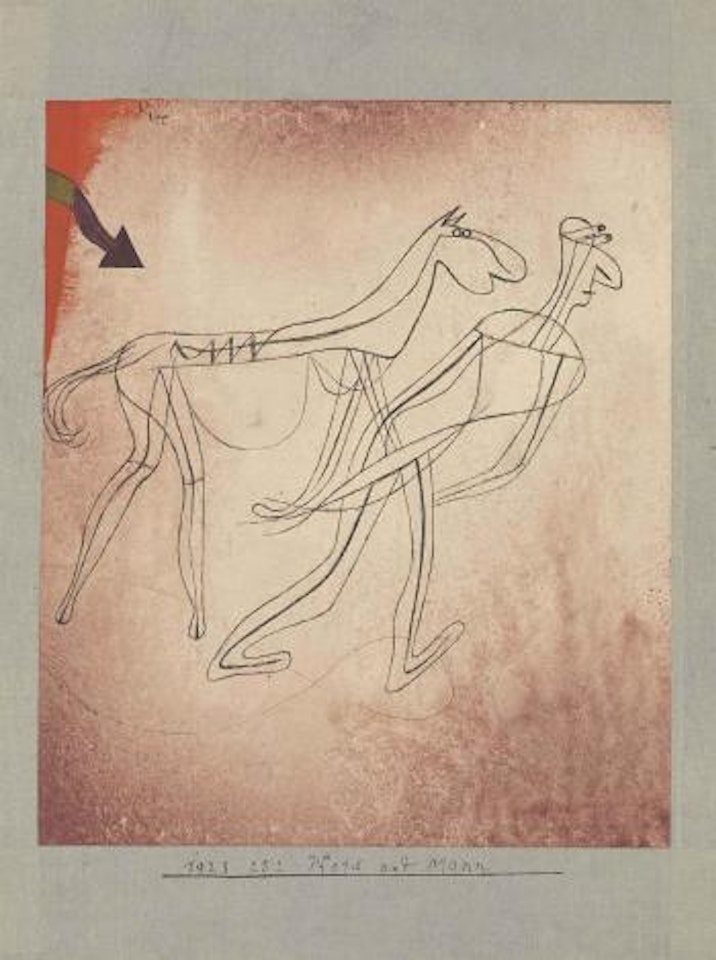 Pferd und Mann by Paul Klee