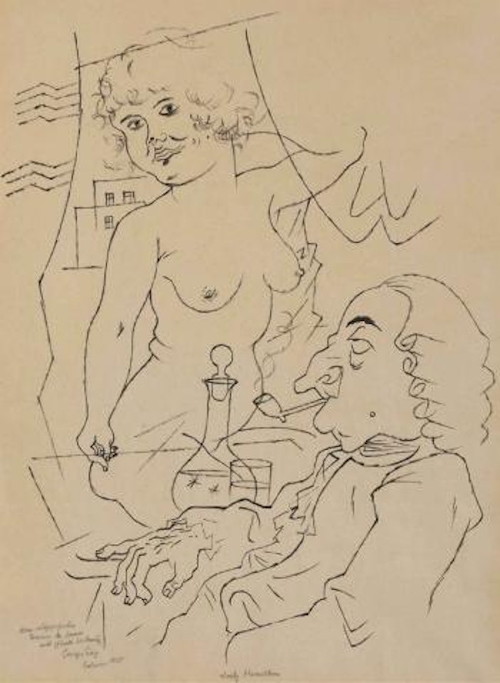 Lady Hamilton and Sir William Hamilton by George Grosz