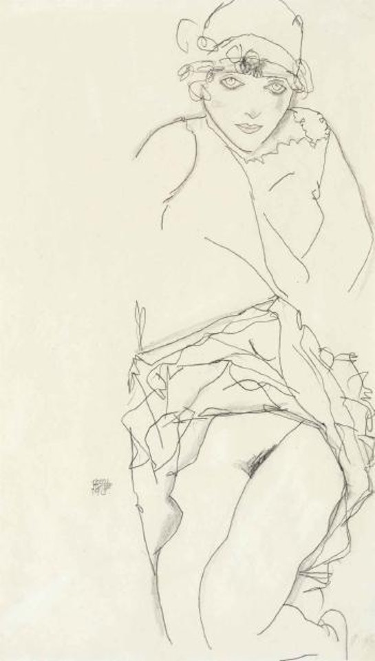 Frauenbildnis by Egon Schiele