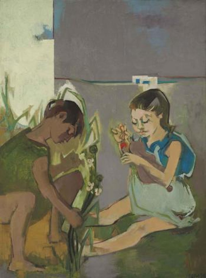 Claude et Paloma en Tunisie by Françoise Gilot