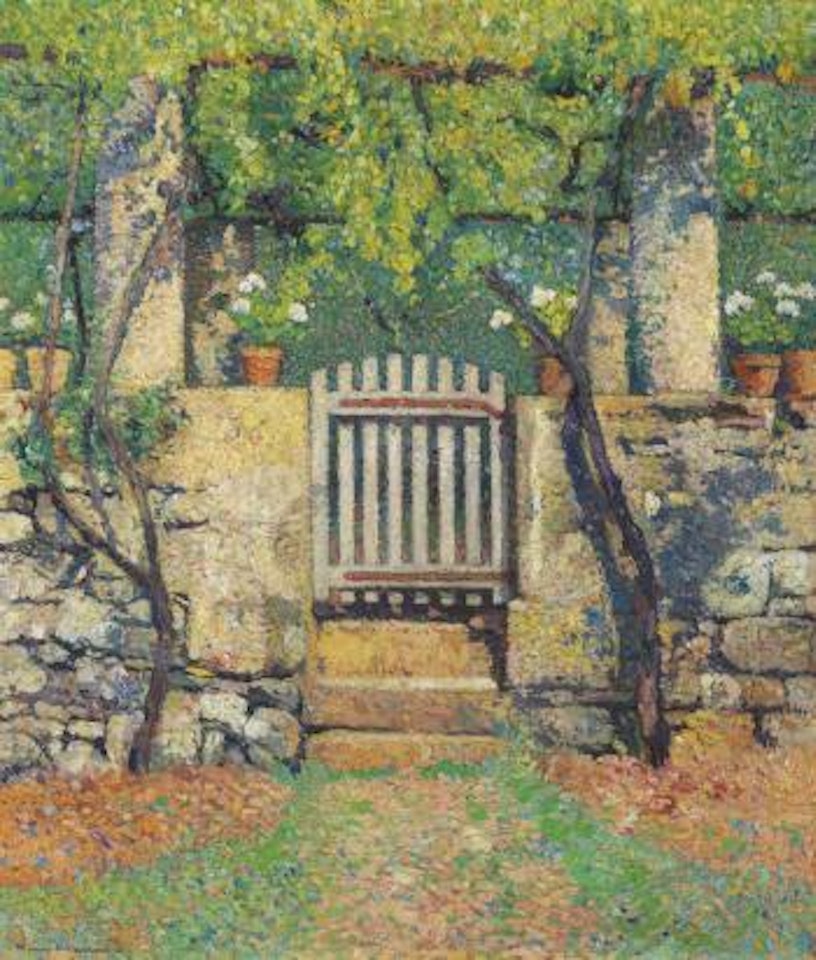 Portillon donnant sur le potager de Marquayrol, vu du potager by Henri Jean Guillaume Martin