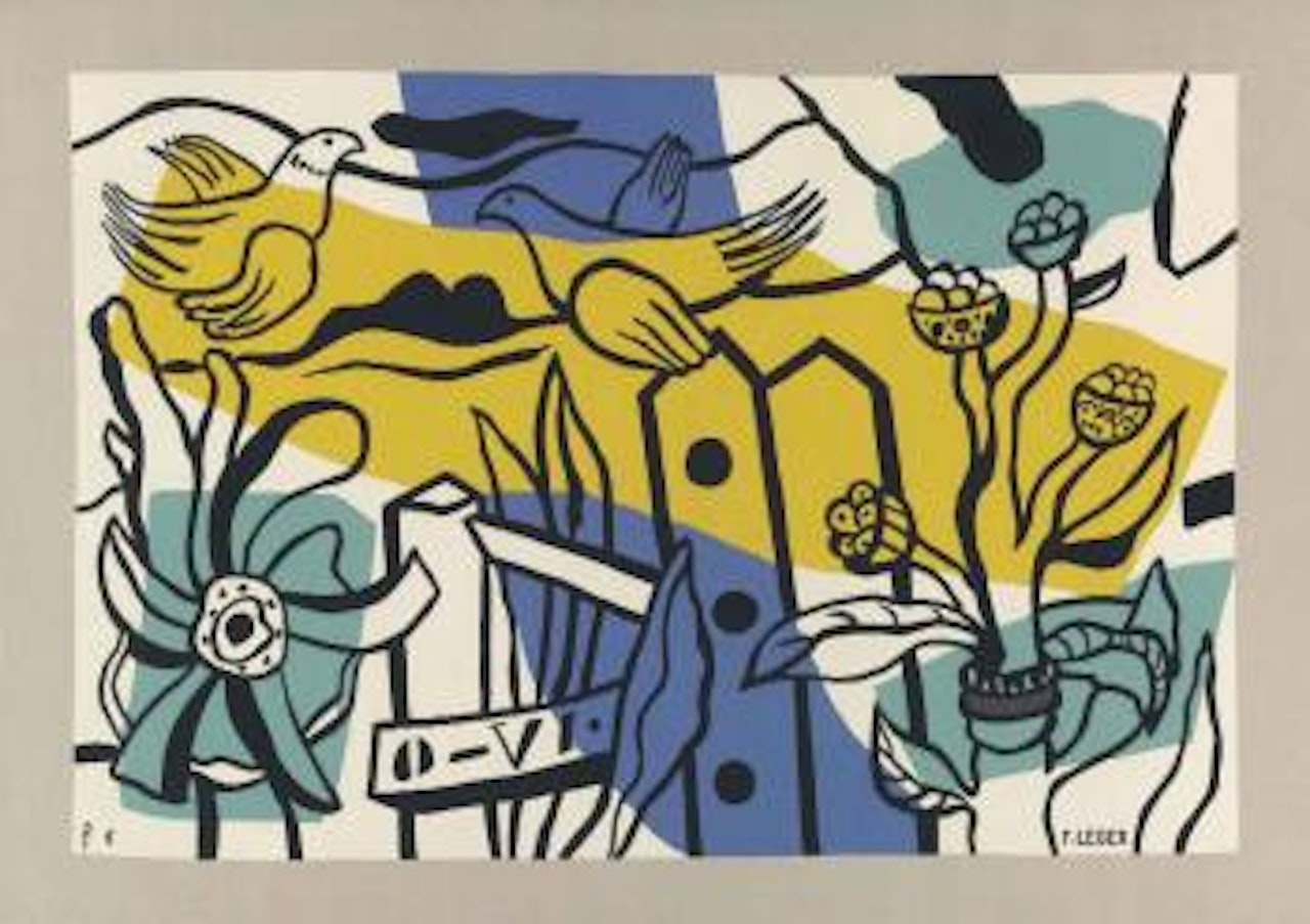 Oiseaux dans les fleurs by Fernand Leger