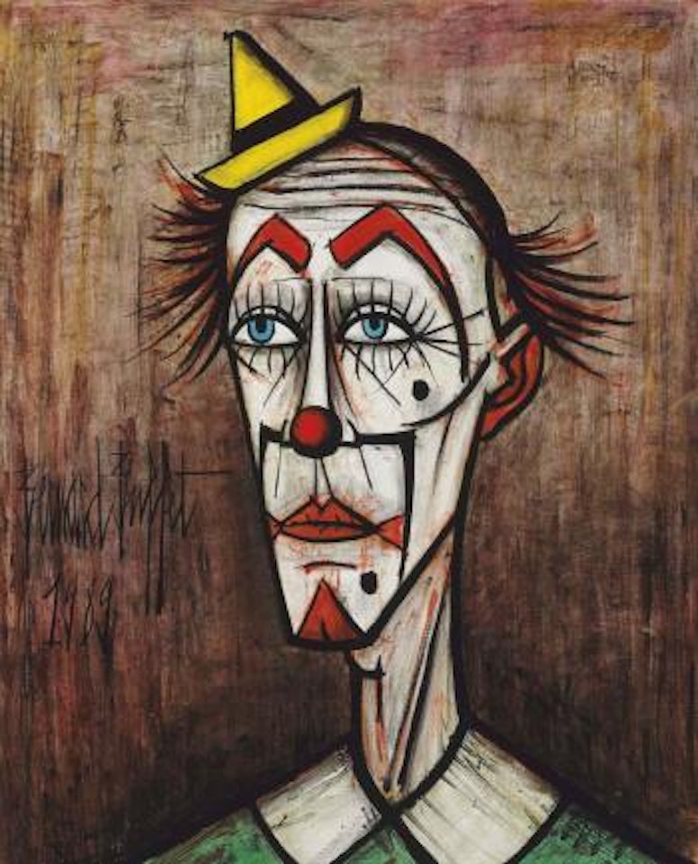 Clown au petit chapeau jaune by Bernard Buffet