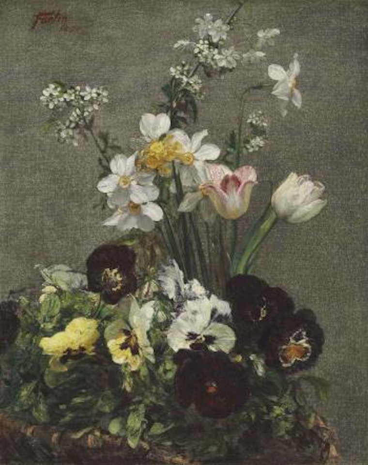 Narcisses, tulipes et pensées by Henri Fantin-Latour