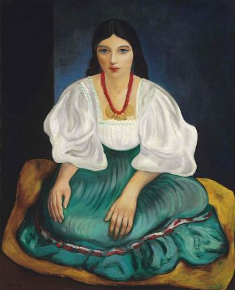 Jeune fille à la jupe verte by Moïse Kisling