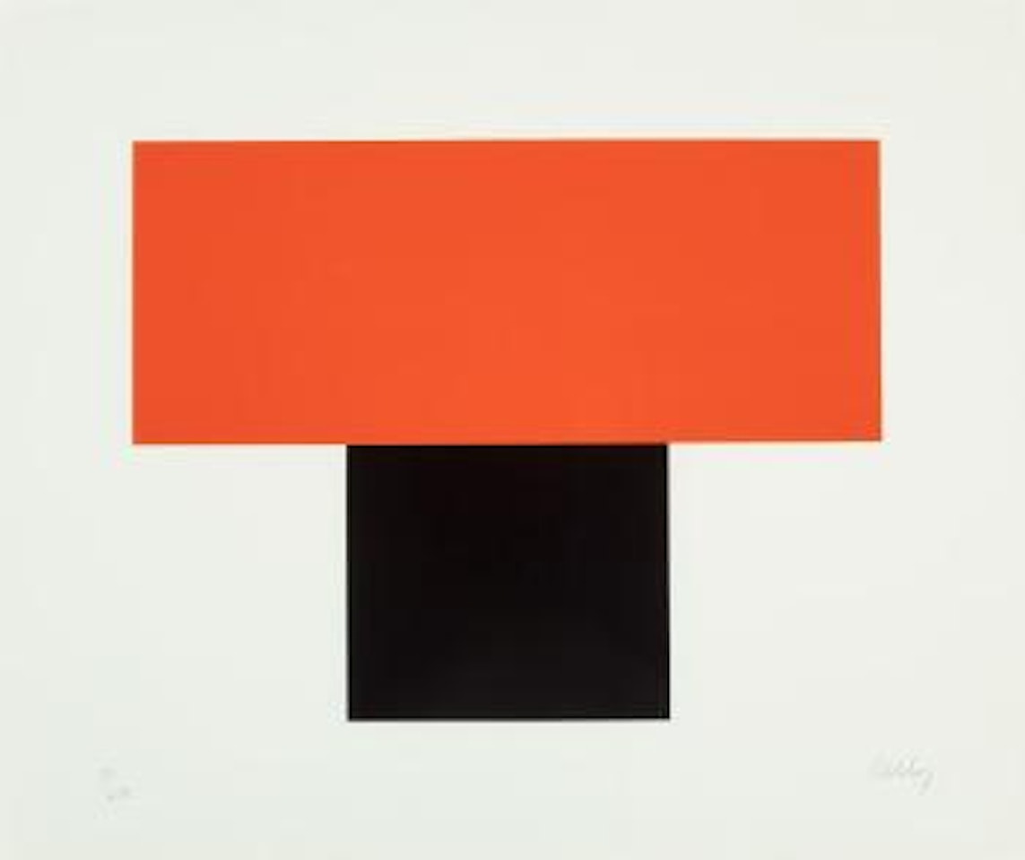 Red Orange Over Black by Ellsworth Kelly