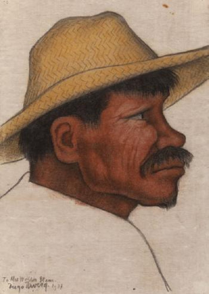 Side Portrait of a Farmer by Diego Rivera