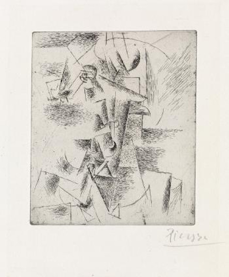 Tête d'homme à la pipe by Pablo Picasso