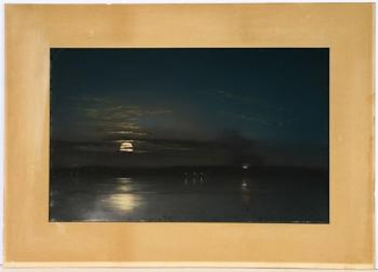 A Moonlight (Flußlandschaft im Mondlicht) by Albert Bierstadt