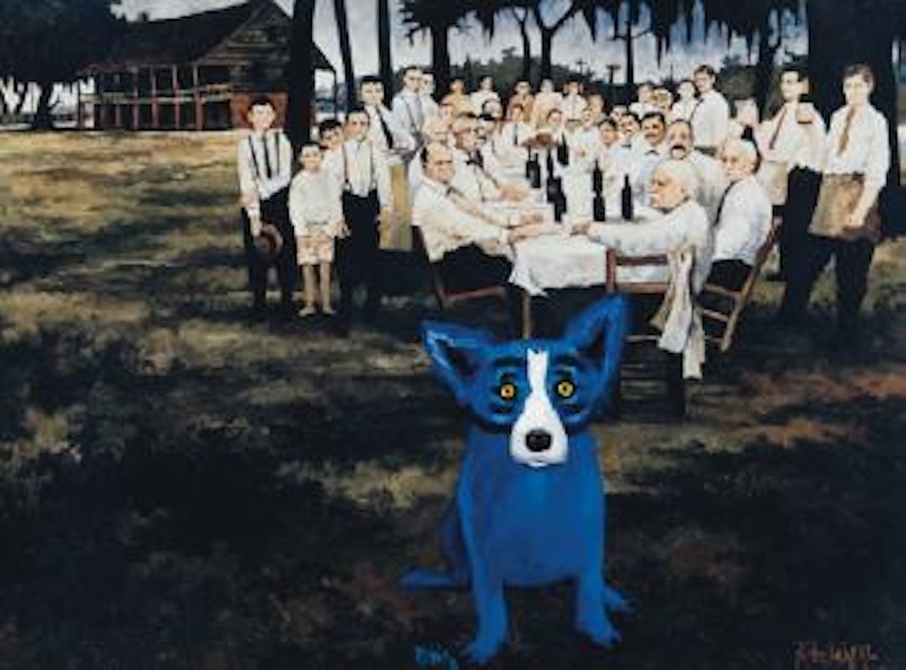 A…lin dinner with dog by George Rodrigue