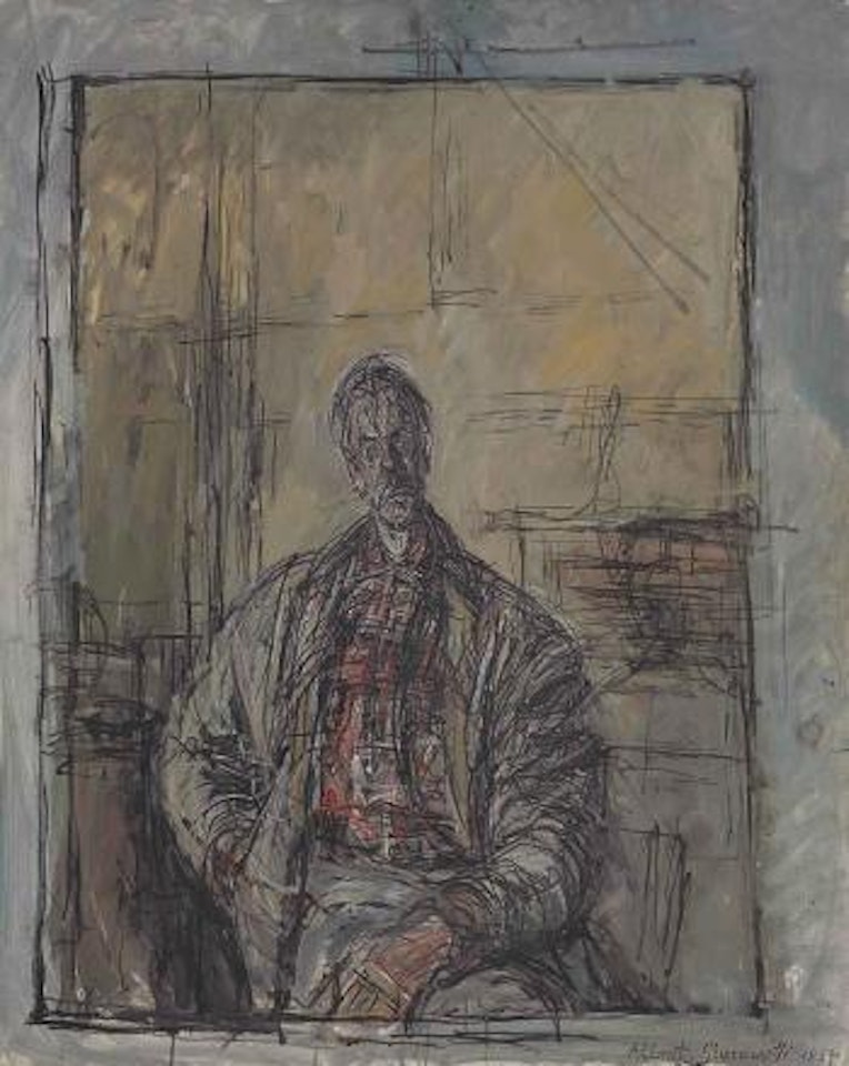 Diego en chemise écossaise by Alberto Giacometti