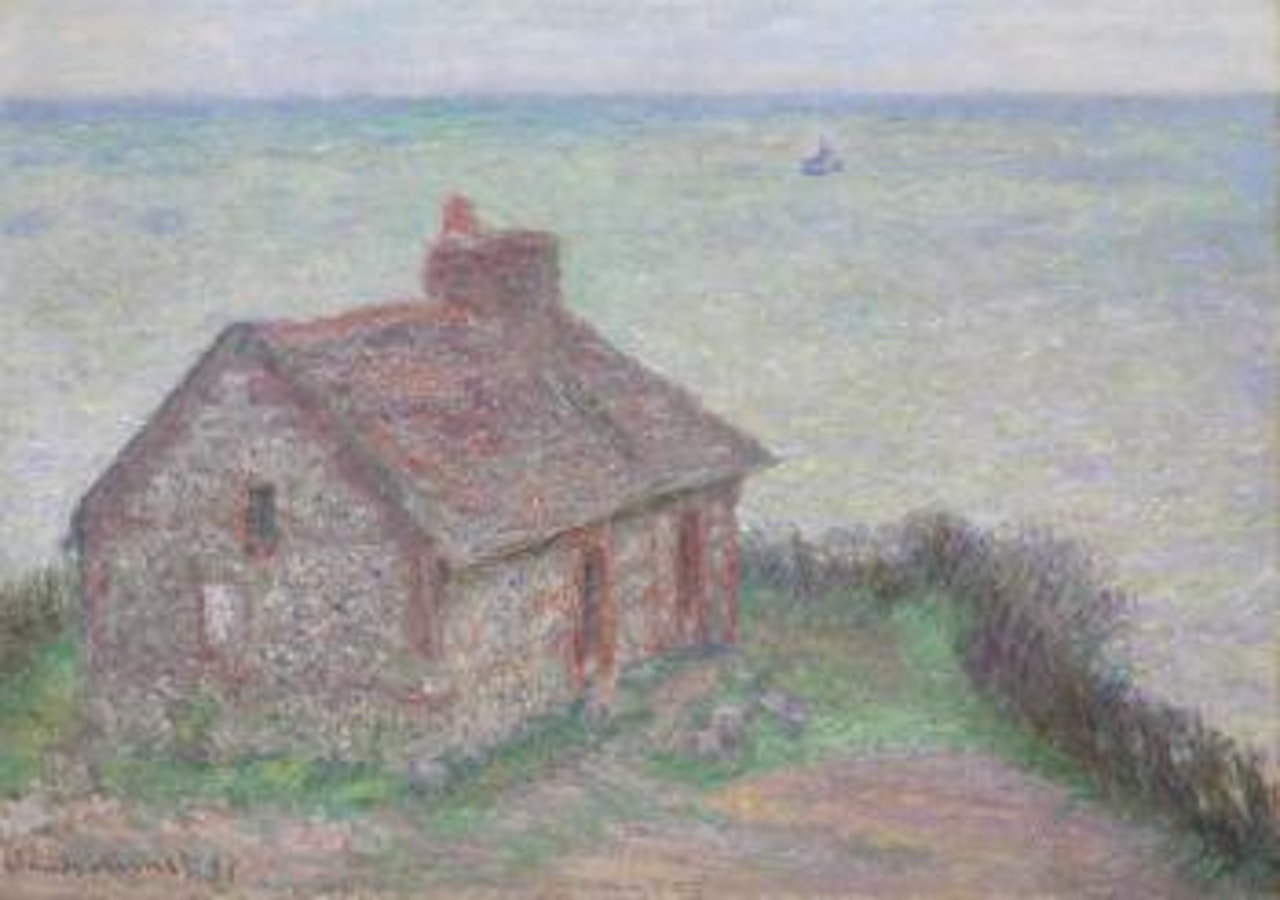 La maison du Douanier, effet rose by Claude Monet