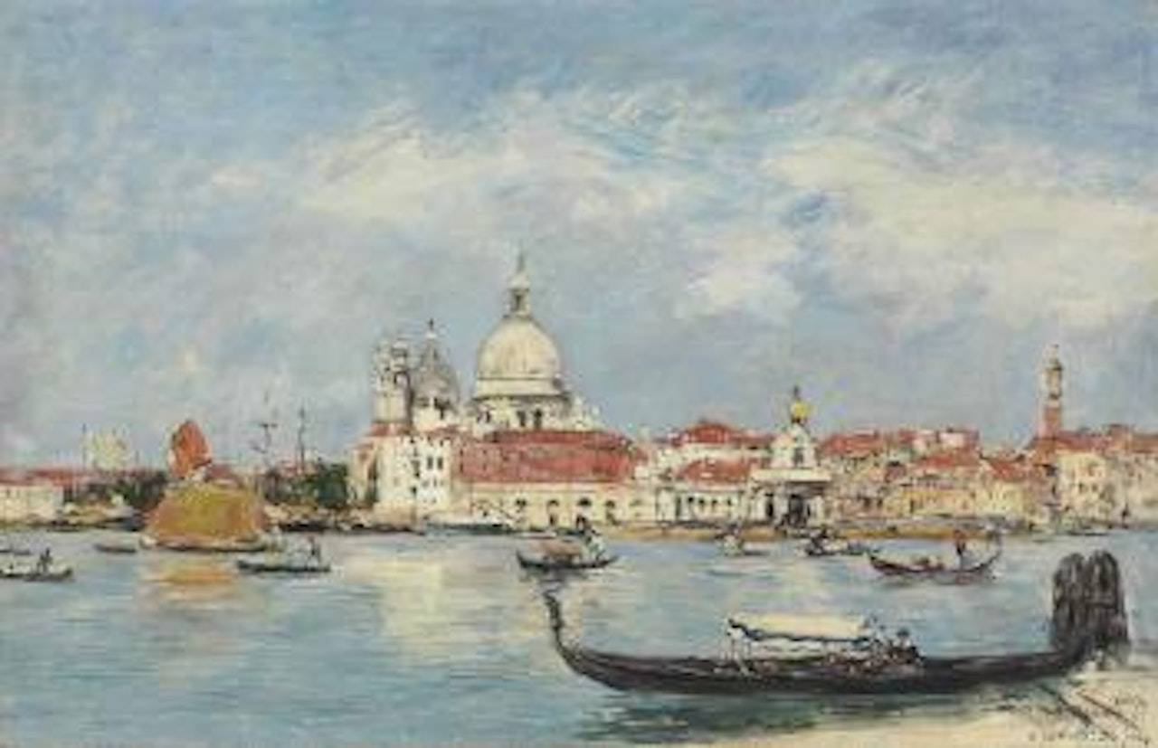 Venise, la Salute, la Douane, la Giudecca au fond, vue prise du Grand Canal by Eugène Boudin