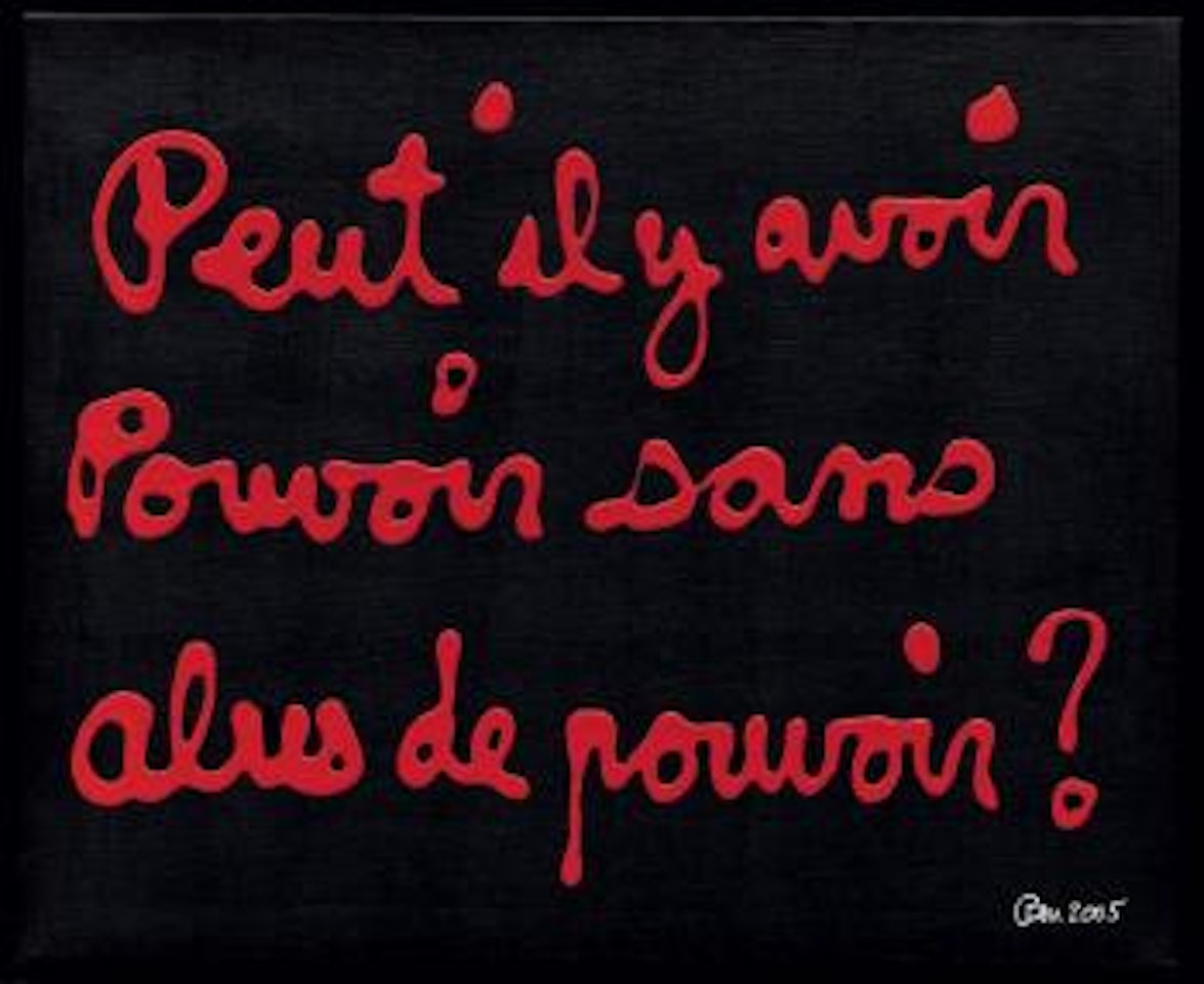 Peut-il y avoir pouvoir sans contre-pouvoir? by Ben Vautier