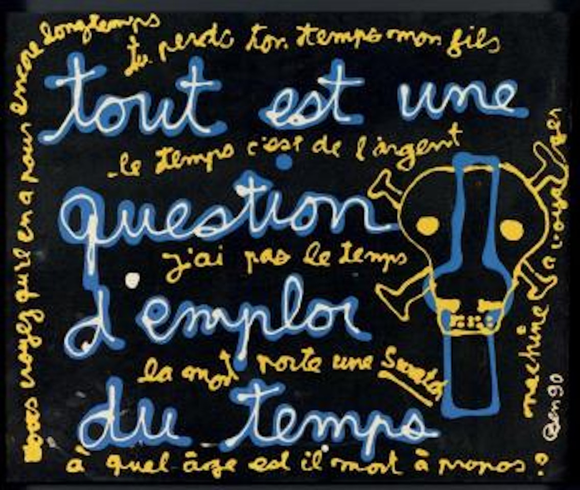 Tout est une question d'emploi du temps by Ben Vautier