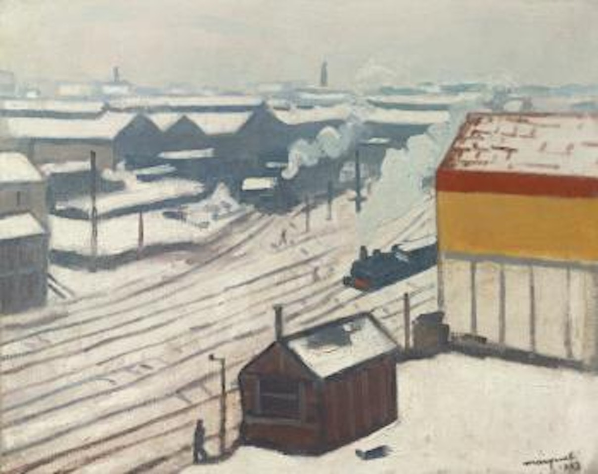 La Gare Montparnasse Sous La Neige by Albert Marquet