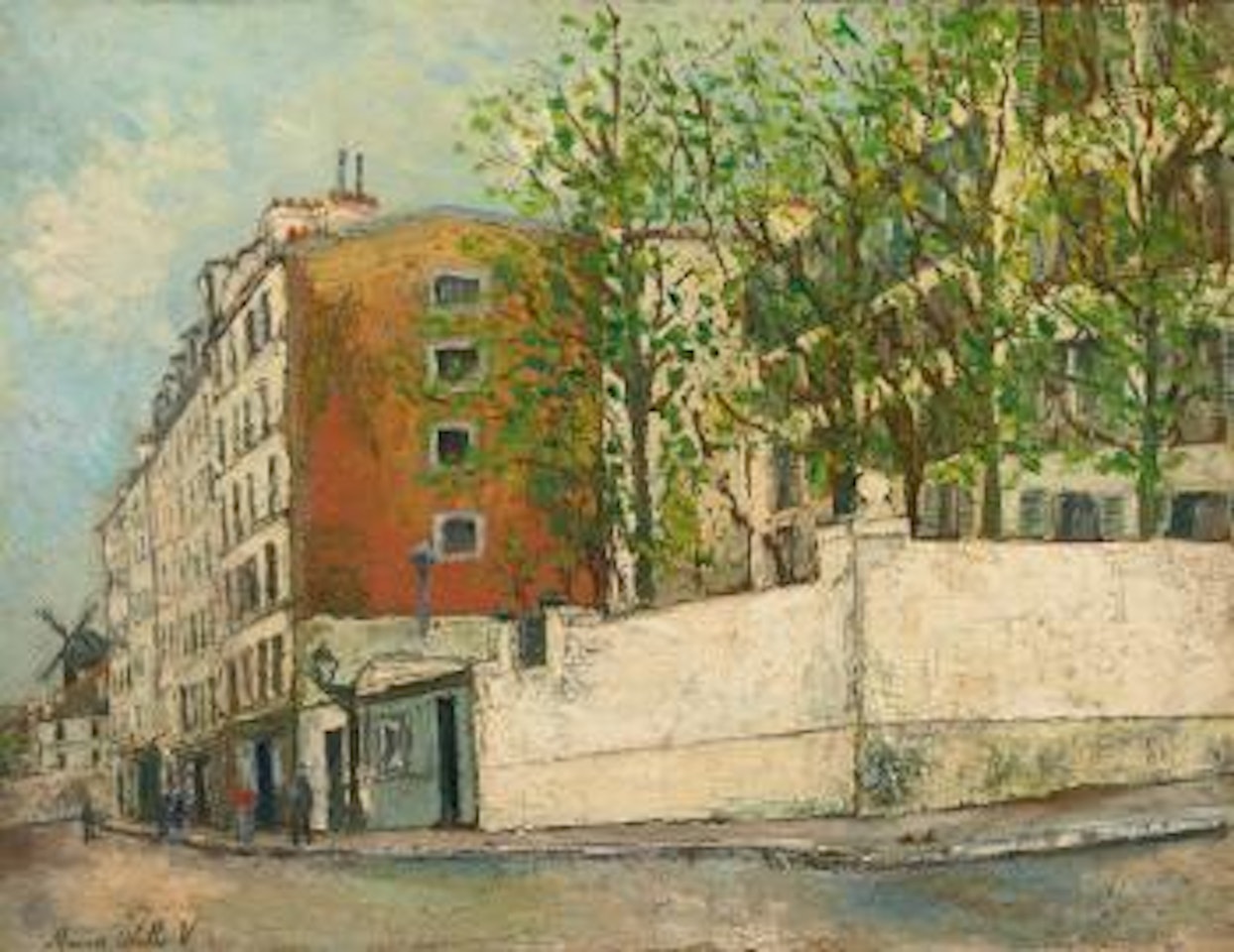 La Rue Girardin À Montmartre by Maurice Utrillo