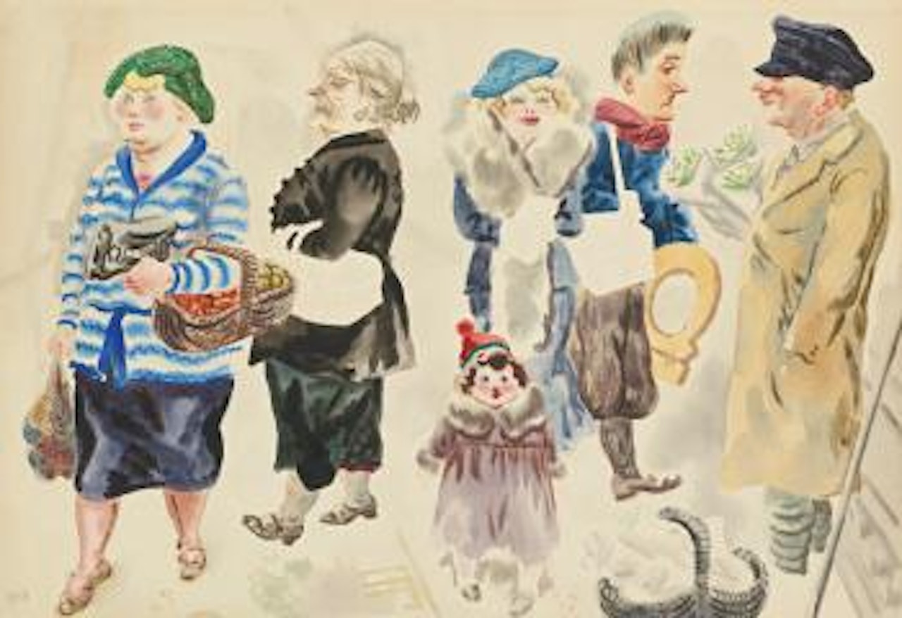 Strassenzene (Street Scene) by George Grosz