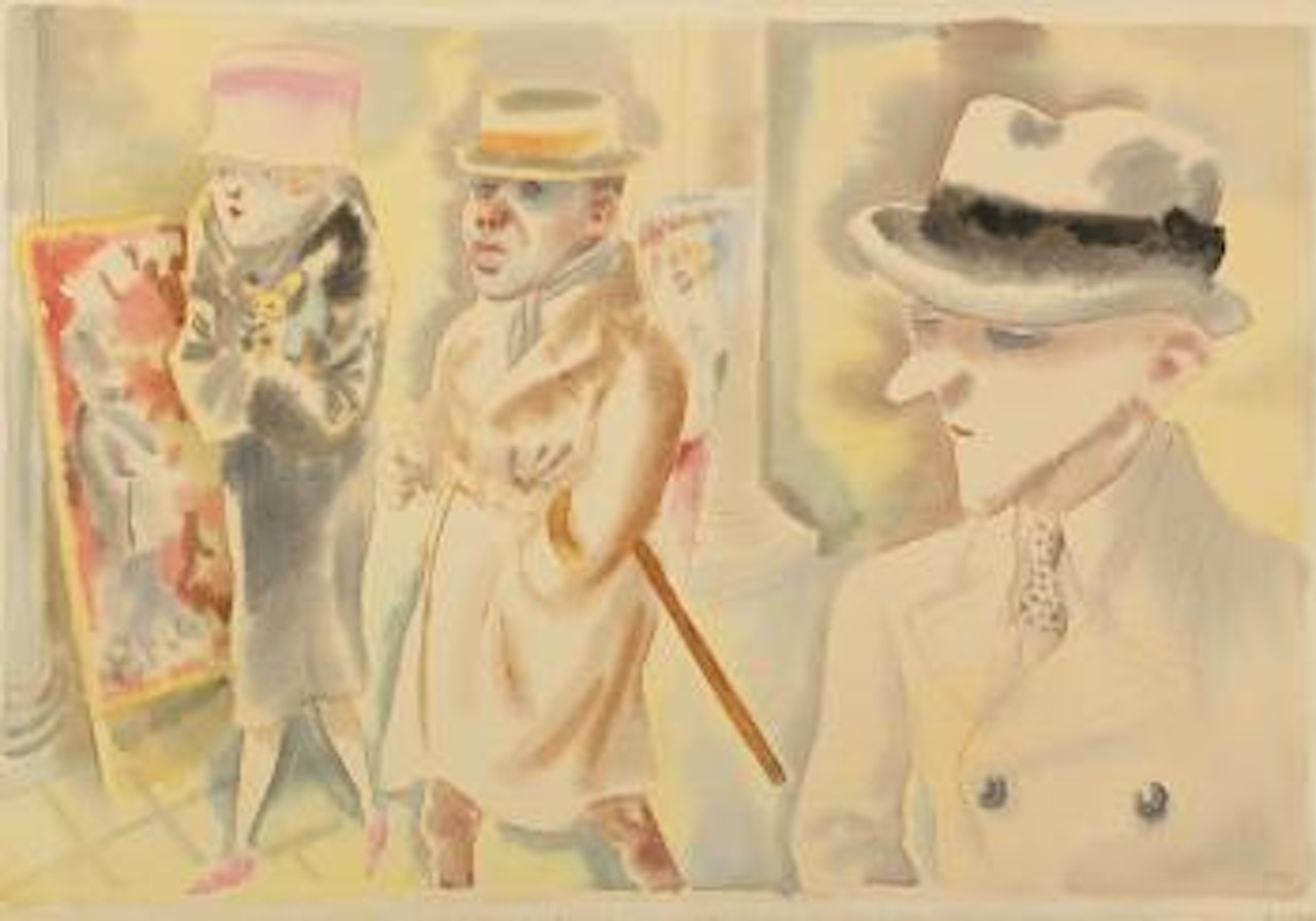 Strassenszene, Berlin, Jugendzeit, Quallen (Street Scene, Berlin, Youth, Jellyfish) by George Grosz