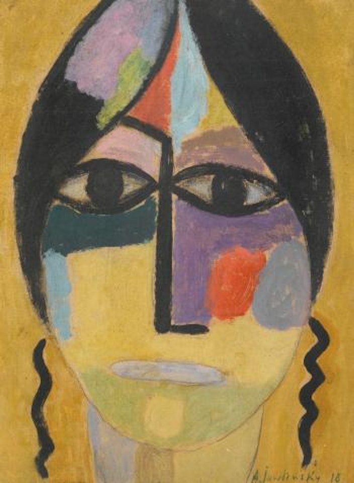 Mystischer Kopf: Rabenflügel IV (Mystical Head: Raven's Wing IV) by Alexej von Jawlensky