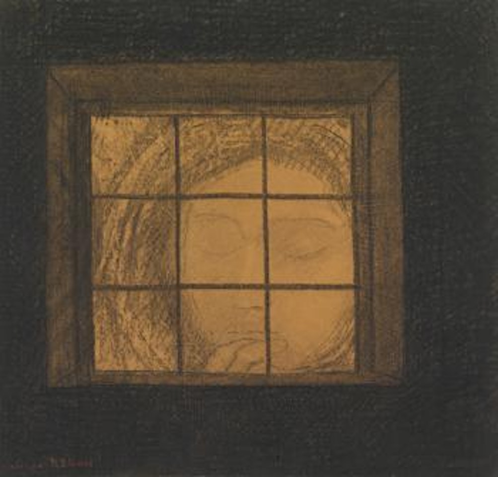 Visage Derrière Une Fenêtre by Odilon Redon