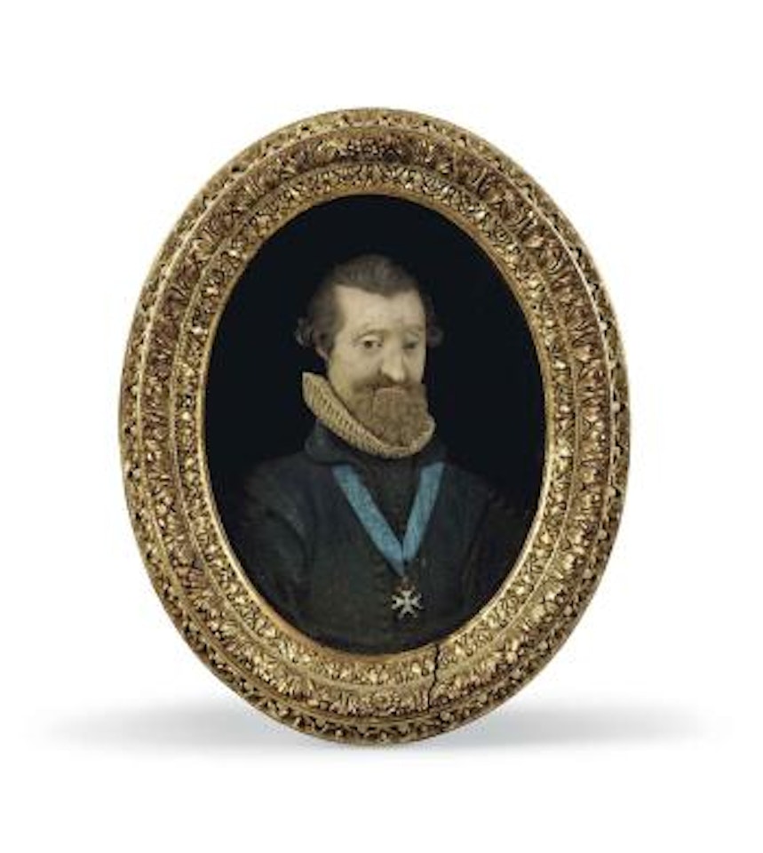Portrait En Cire Polychrome Representant Le Roi De France Henri IV (1589-1610) by French School