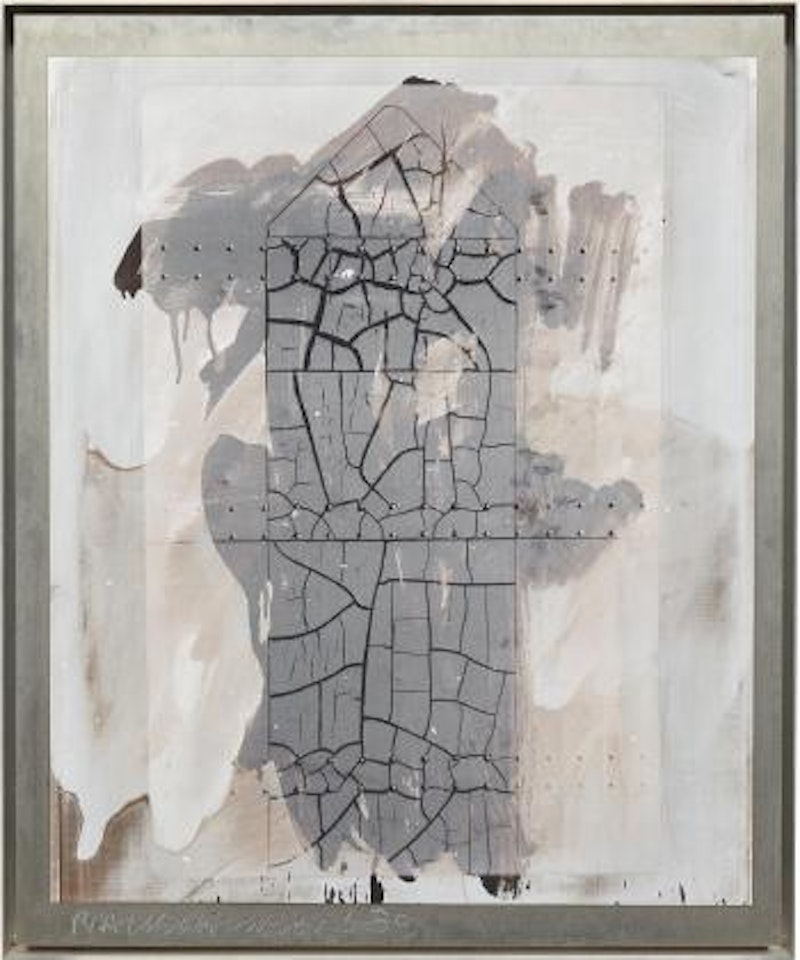 Untitled (cracked surface and rivets) from Bleacher Series by Robert Rauschenberg