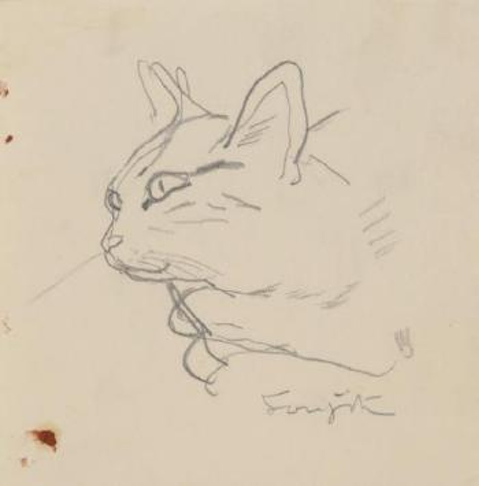 Tête de chat by Leonard Tsuguharu Foujita
