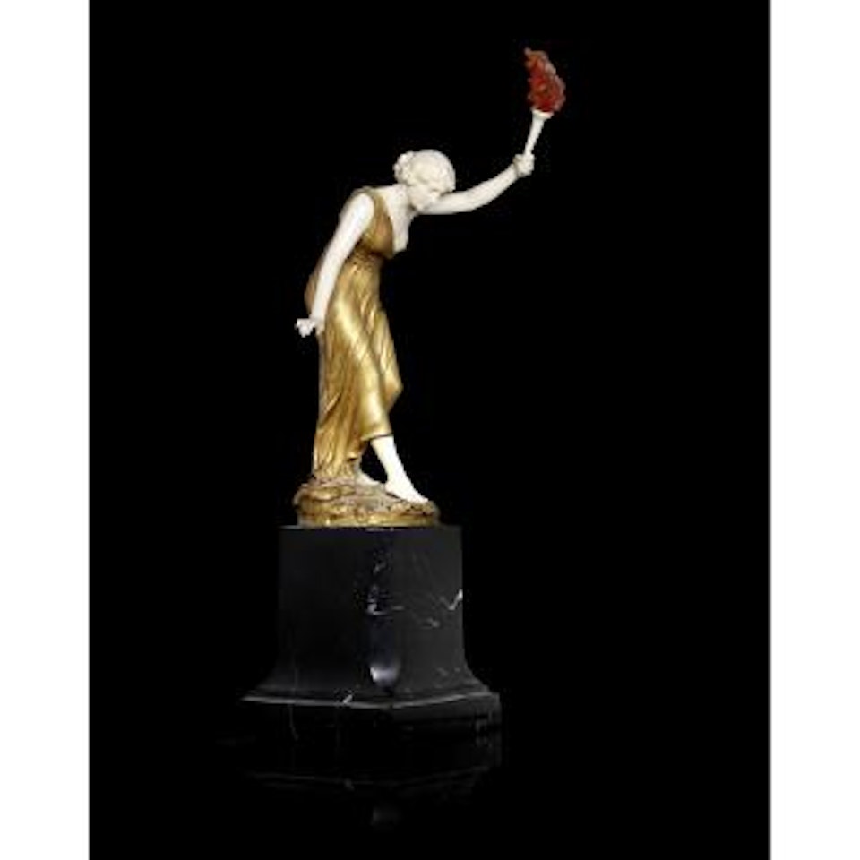 Grecian with Torch by Ferdinand Preiss
