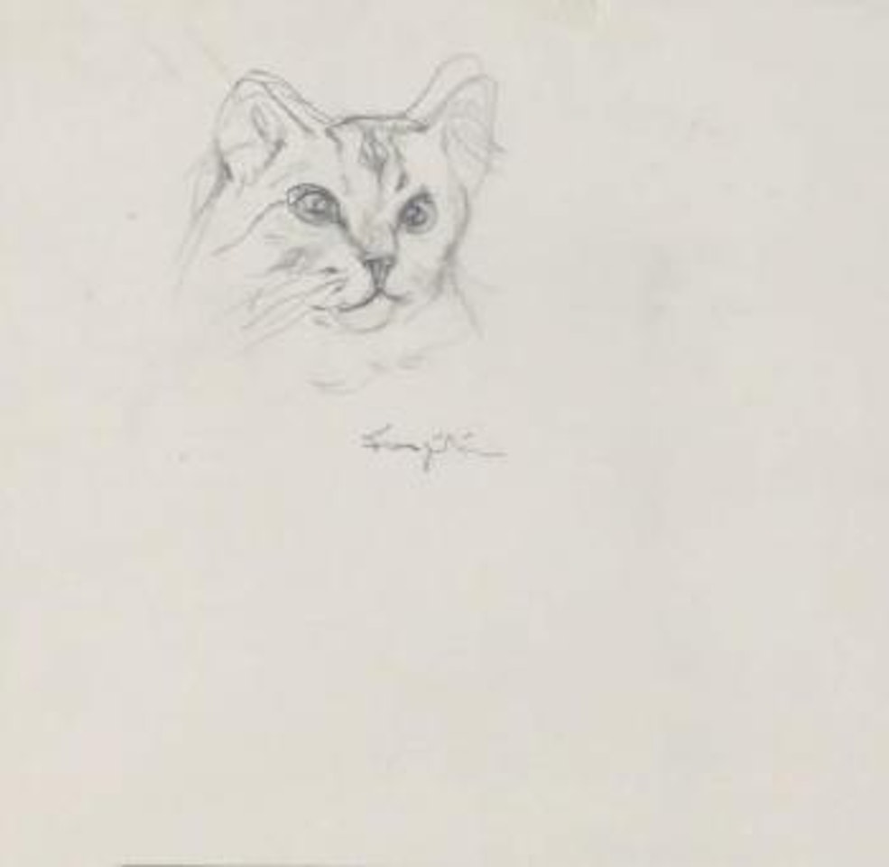 Tête de chat by Leonard Tsuguharu Foujita