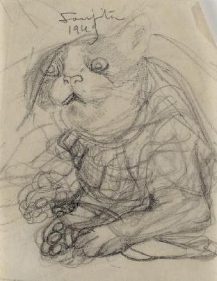 Le chat by Leonard Tsuguharu Foujita