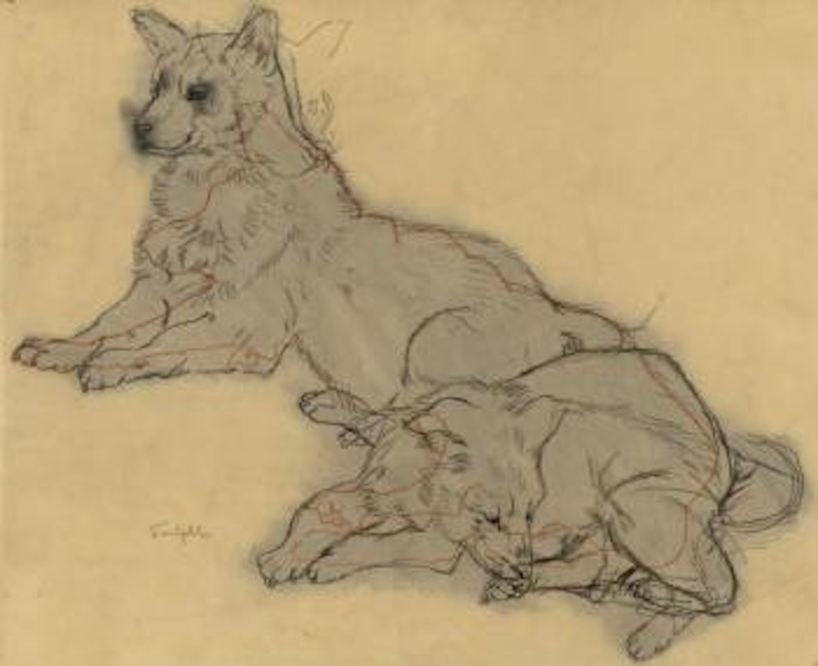 Les chiens by Leonard Tsuguharu Foujita