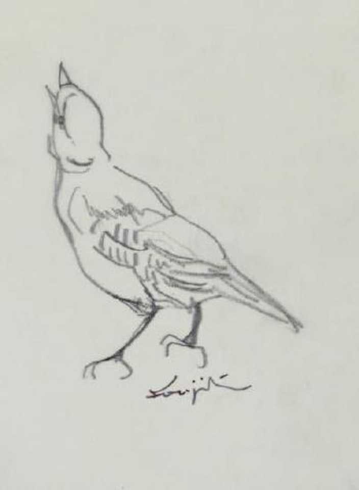 Oiseau chantant by Leonard Tsuguharu Foujita