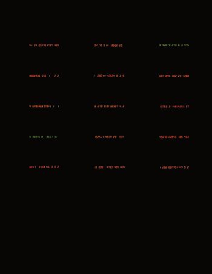 REGION No. 65265-65279 by Tatsuo Miyajima