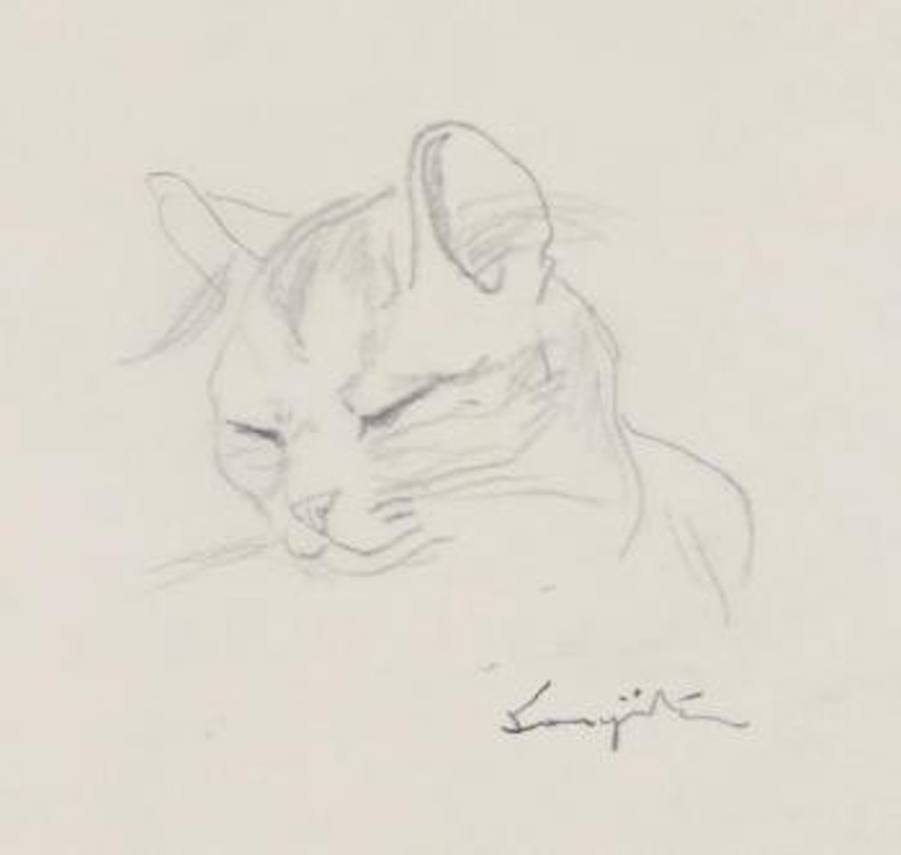 Tête de chat by Leonard Tsuguharu Foujita