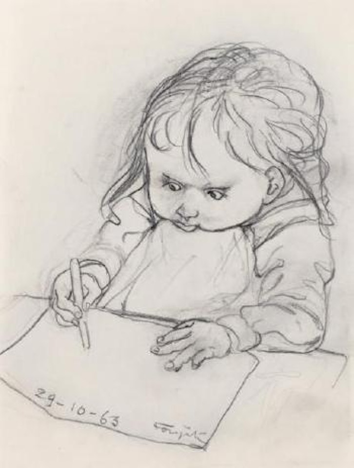 Page d'écriture by Leonard Tsuguharu Foujita