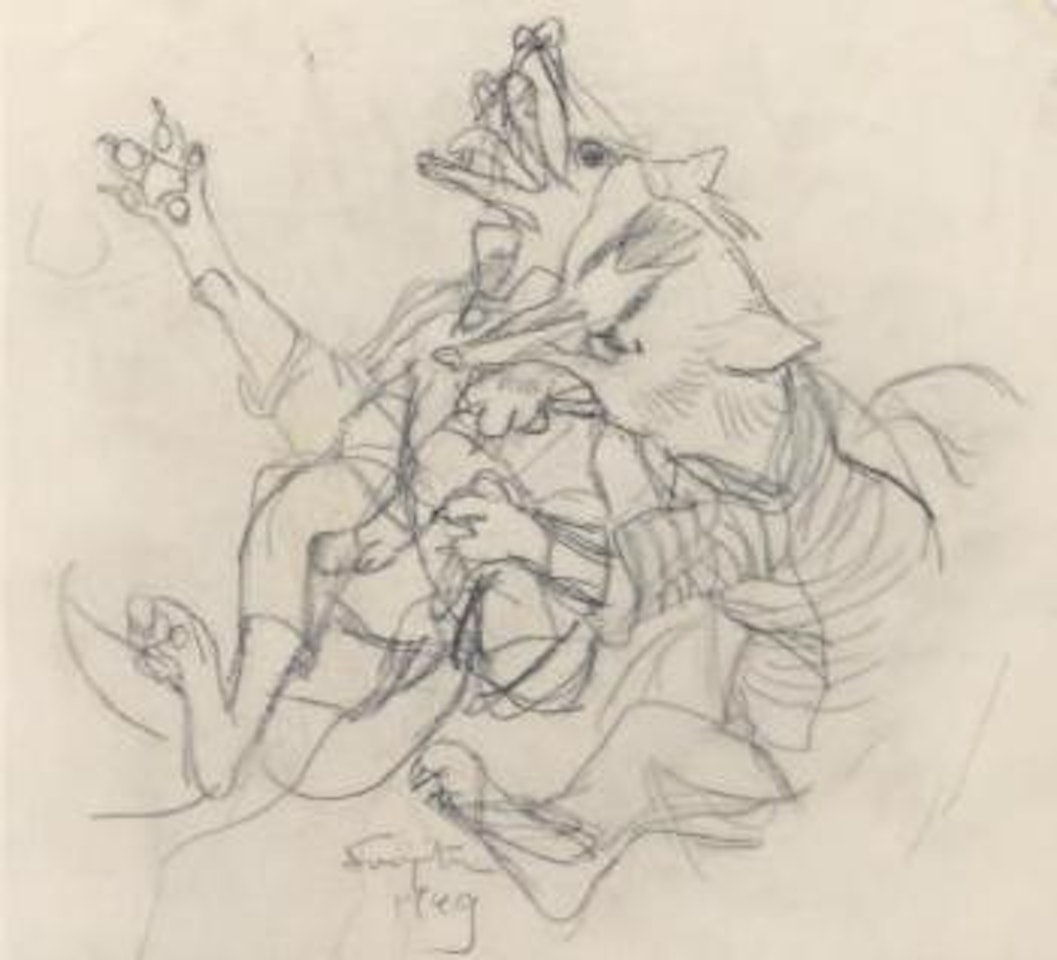 La bagarre by Leonard Tsuguharu Foujita