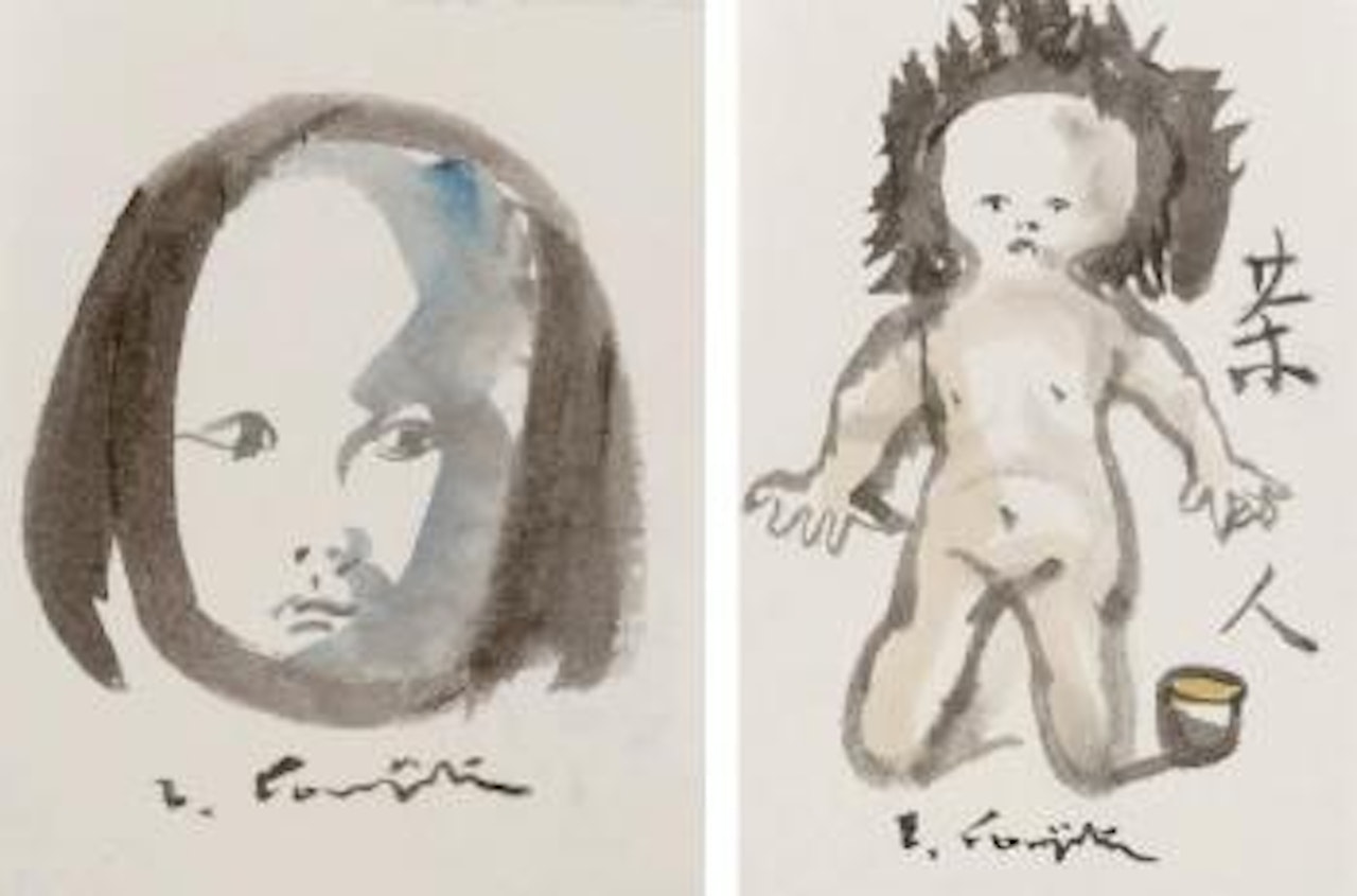 Visage enfantin. Le petit pot by Leonard Tsuguharu Foujita