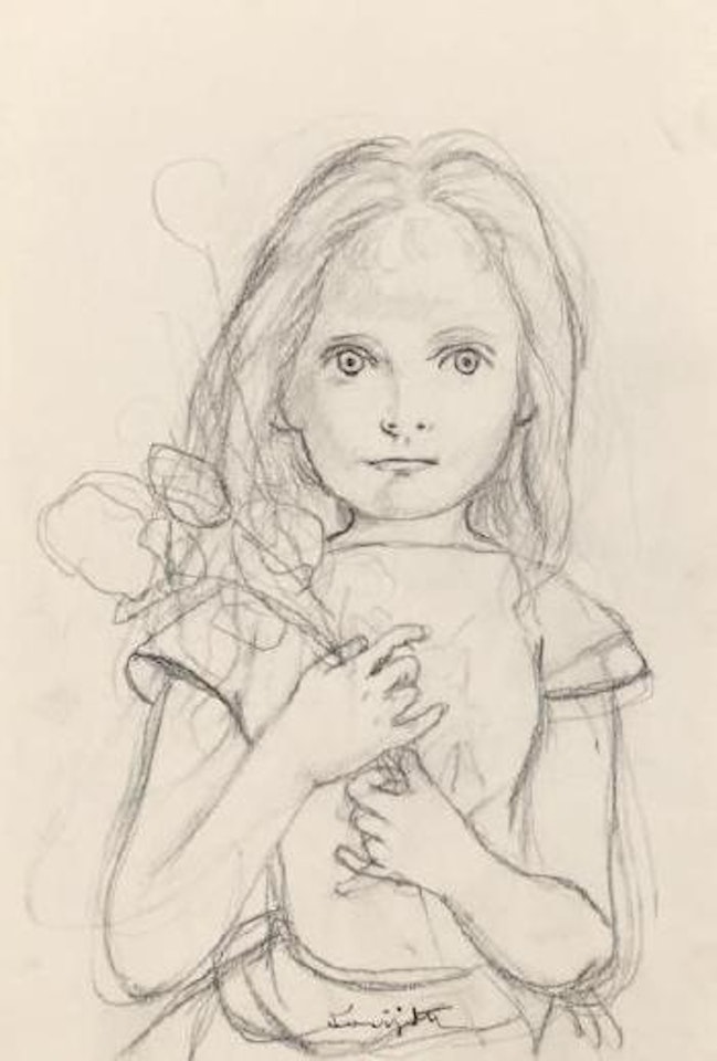Petite fille à la gerbe de fleurs by Leonard Tsuguharu Foujita